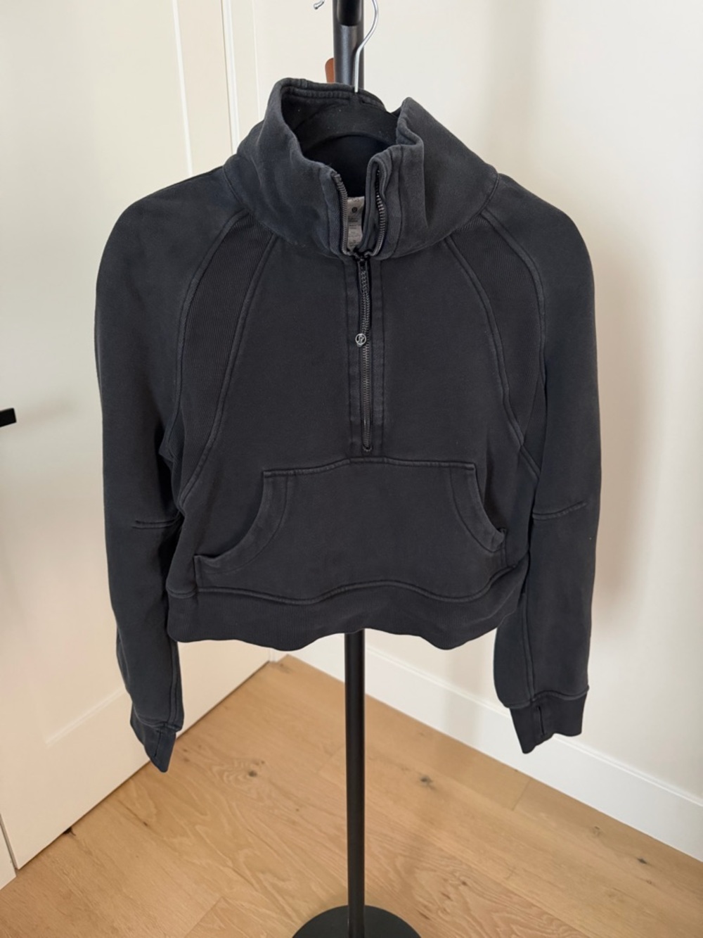 lululemon athletic Scuba Oversized Half-Zip Hoodie in Black, XS/S